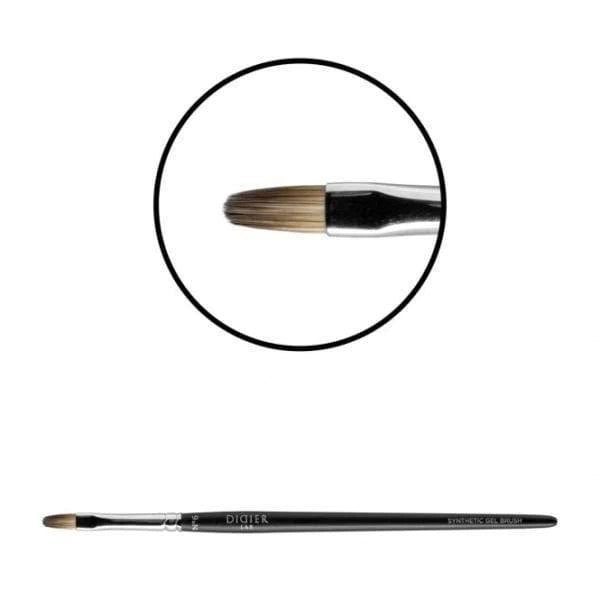 Gel brush "Didier Lab", No6, oval (tiger toray), 1psc