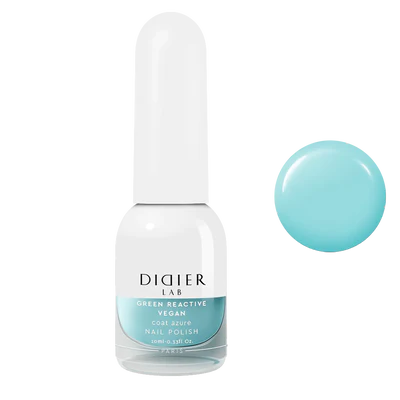 Vegan Nail Polish Green Reactive "Didier Lab" Coat Azure, 10ml