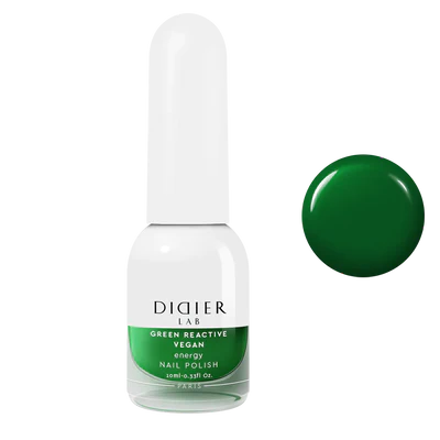 Vegan Nail Polish Green Reactive "Didier Lab" Energy, 10ml