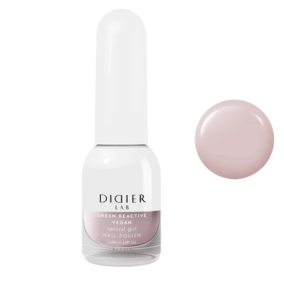 Vegan Nail Polish Green Reactive "Didier Lab" Natural Girl, 10ml