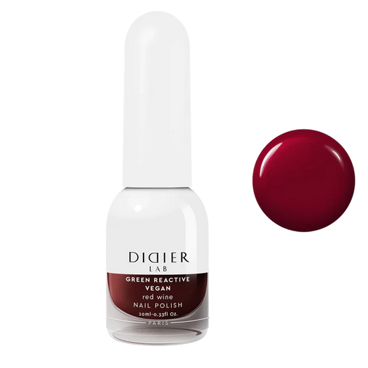 Vegan Nail Polish Green Reactive "Didier Lab" Red Wine, 10ml