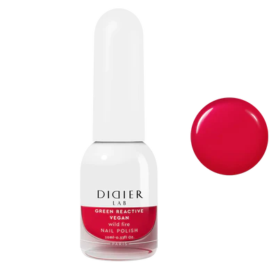 Vegan Nail Polish Green Reactive "Didier Lab" Wild Fire, 10ml